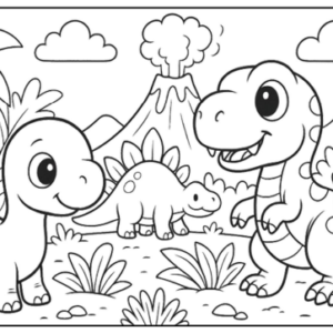 Livro de Colorir Dinossauros - 01