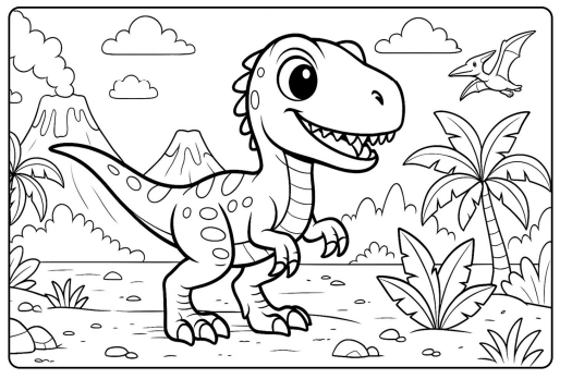 Livro de Colorir Dinossauros - 03
