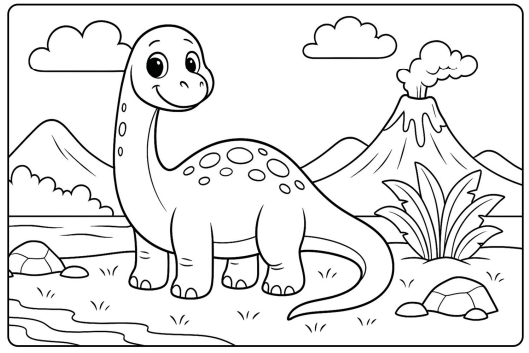 Livro de Colorir Dinossauros - 04
